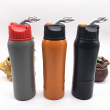 Gourd forma Wide boca de aço inoxidável água esportes garrafas plástico tampa (SH-ST12)